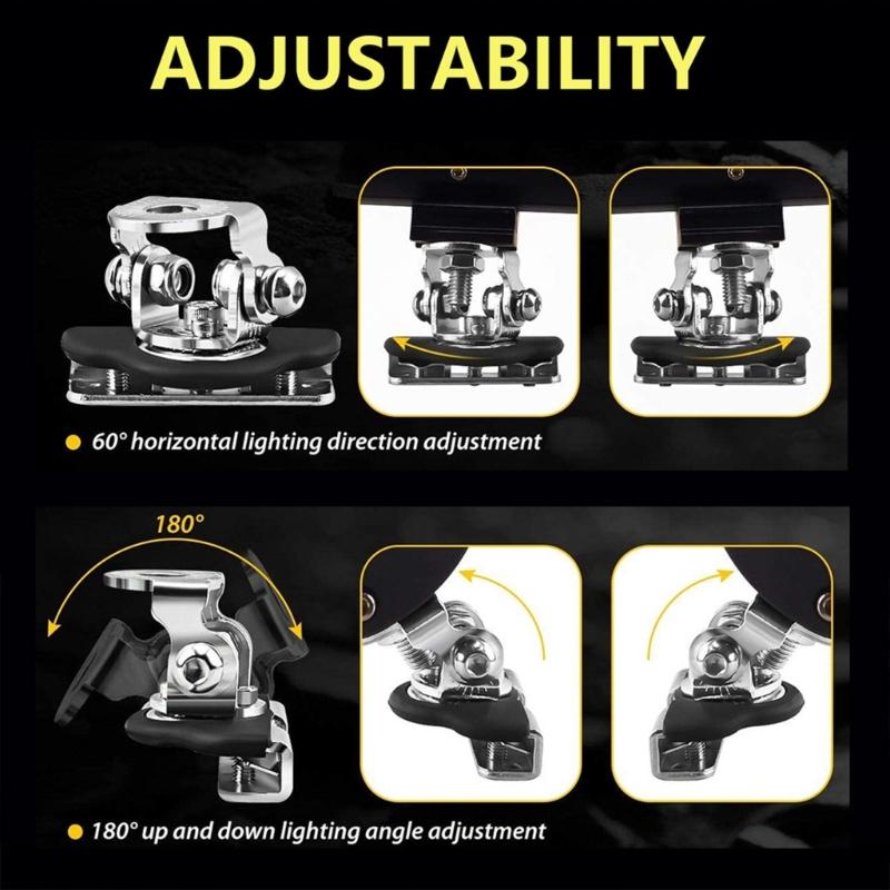 Adjustable 360 Degree Rotating Car Hood  Light Brackets Waterproof Car Hood Lamp Holders Simple Installation Pair