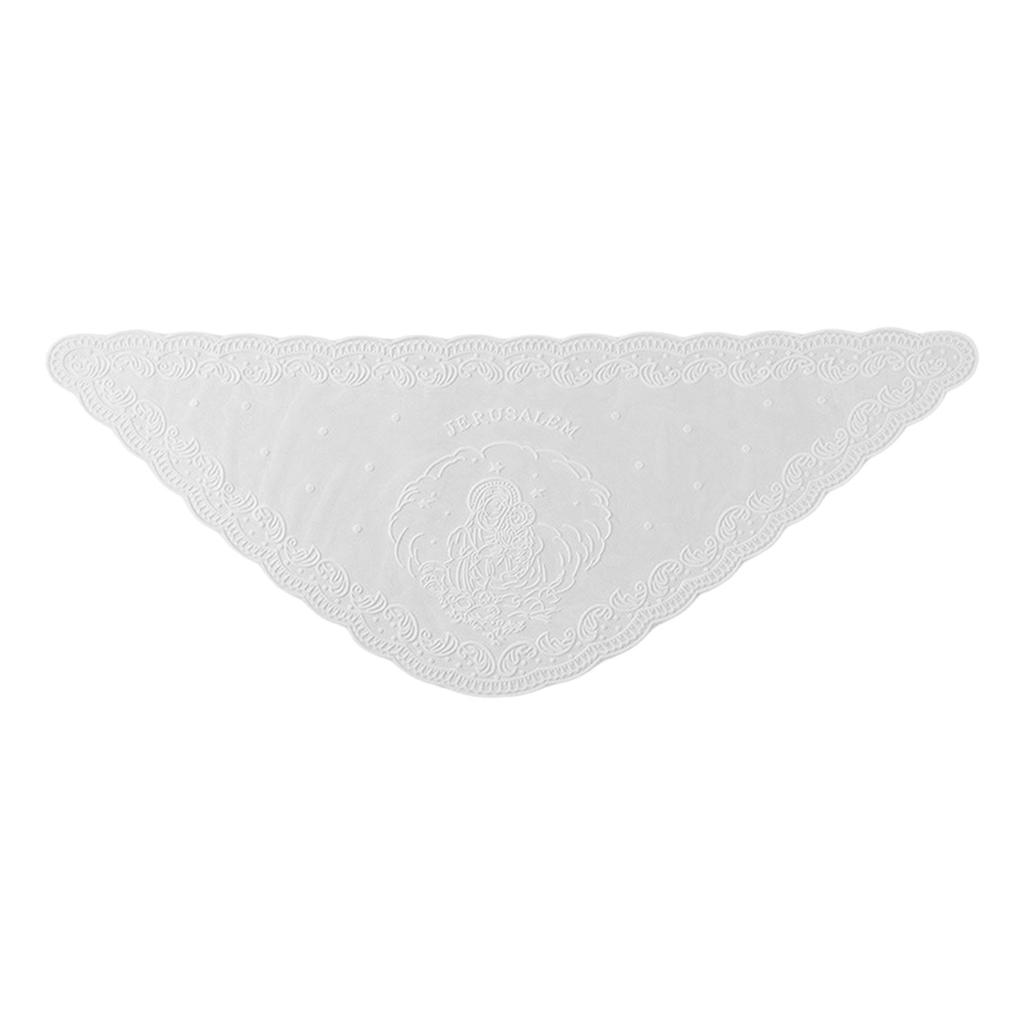 Elegant Embroidered Virgin Mary Scarf Soft & Breathable Shawl Hijab Headscarf for Religious Ceremonies and Daily Wear