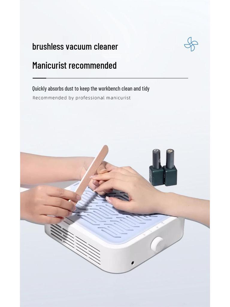 Rechargeable Silent Nail Dust Collector with Powerful Suction for Desktop Nail Grinding