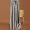 Women's High Waist Wool Wide-Leg Pants: Autumn/Winter Drape Loose Cashmere Knit Casual Wear.