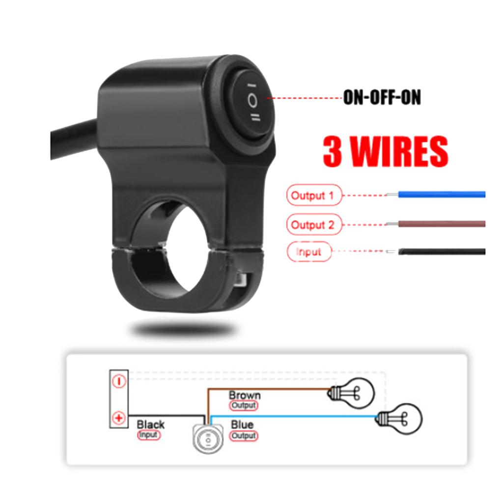 7/8" 22mm Motorcycles Handlebar Control Switches Headlight Turn Signal Switch Button High/Low Beam Start Stop Switch