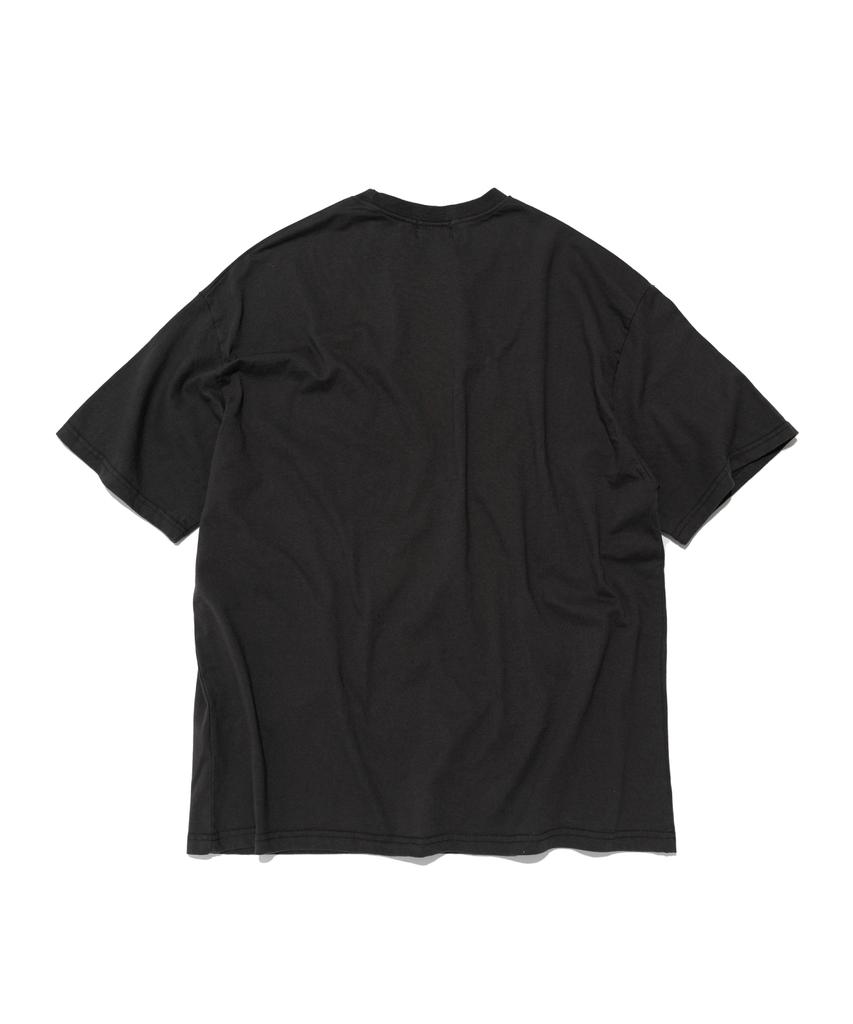 Wogseuaenko Layered Washed Short Sleeve T-Shirt (Charcoal)
