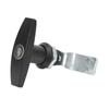 T Handle Door Lock Zinc Alloy T Handle Cabinet Latch for Garage Trailer Tool Box Black