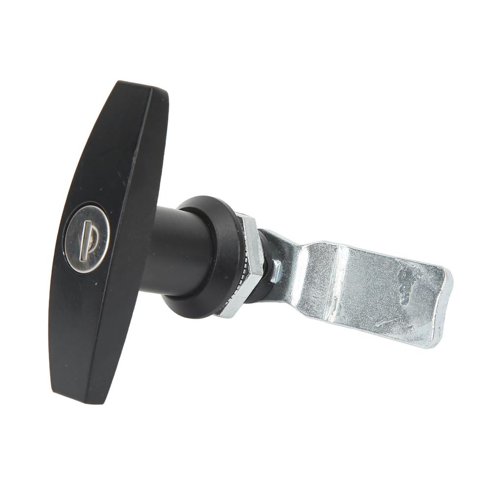 T Handle Door Lock Zinc Alloy T Handle Cabinet Latch for Garage Trailer Tool Box Black