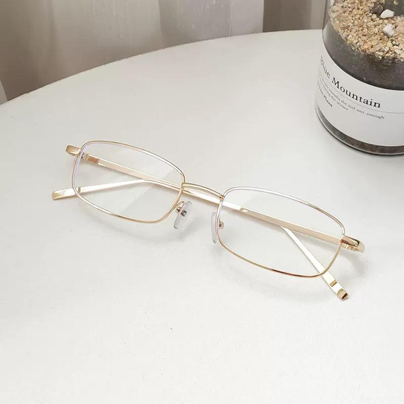 

Очки в квадратной оправе в стиле ретро для женщин и девочек, легкие удобные очки с защитой от синего света, очки золотого цвета, модные аксессуары