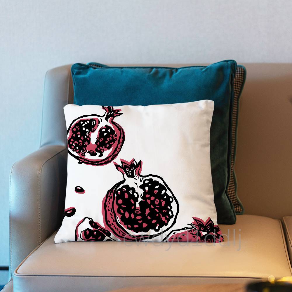 Fruit Pomegranate Painting Cushion Cover Pillow Cover Decor Pillowcase Printed Cushion Case For Couch