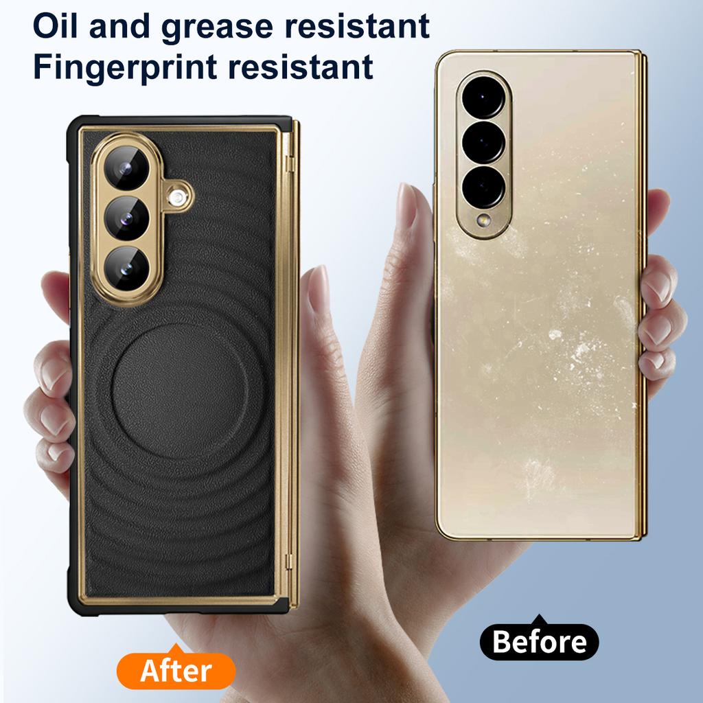 Για Samsung Galaxy Z Fold7 Πολυτελής Μαγνητική Δερμάτινη Κάλυψη: Επιμεταλλωμένο TPU 6-Στρωμάτων Προστασία με MagSafe, Ανθεκτικό σε Δακτυλικά Αποτυπώματα & Λάδια