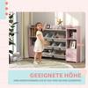 Children's Storage Shelf, Shelf for Toys and Books, for Tidying Up, 8 Removable Boxes, Pink