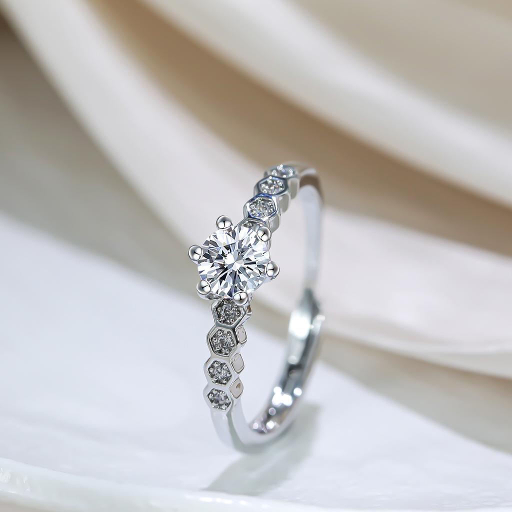 Sliver Rings Shining Classics Zircon For Women Wedding Engagement Jewelry Fashion Gift High Quality