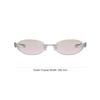 Gentle Monster Hinge Design Titanium Alloy Oval Sunglasses Unisex Sunglasses Silver MUSUBI-02BRG
