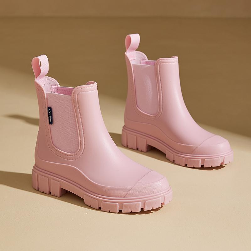 Women's Outdoor Waterproof Short-cylinder Rain Shoes: Stylish Style for Outdoor Wear, Water Shoes, Rain Boots, Galoshes, Waterpr