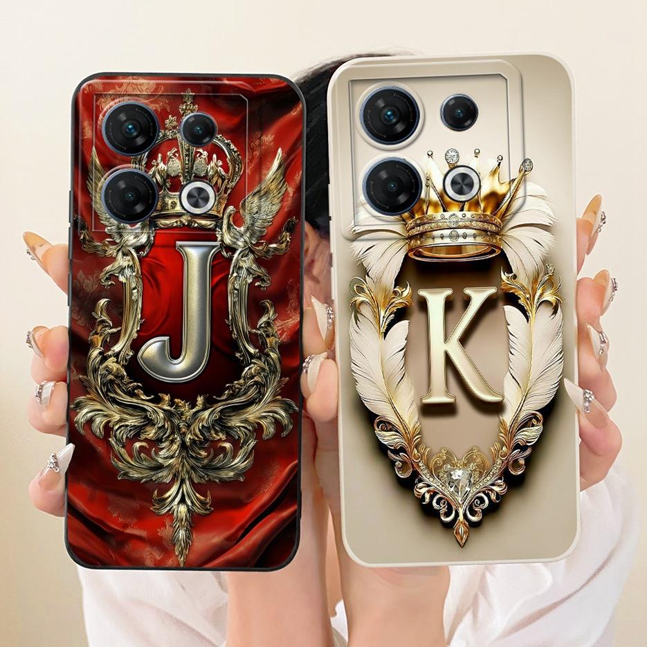 For Infinix GT 10 Pro 5G Case X6739 Cool Crown Letters Cover Soft Silicone Phone Case For Infinix GT 10 Pro GT10Pro Fundas Coque