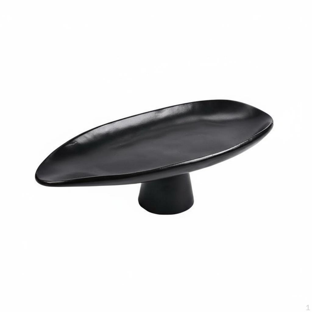 Fruteira de Pedestal Glow Design Sofisticado Prato Decorativo Moderno Peça Central Decorativa Versátil de Resina