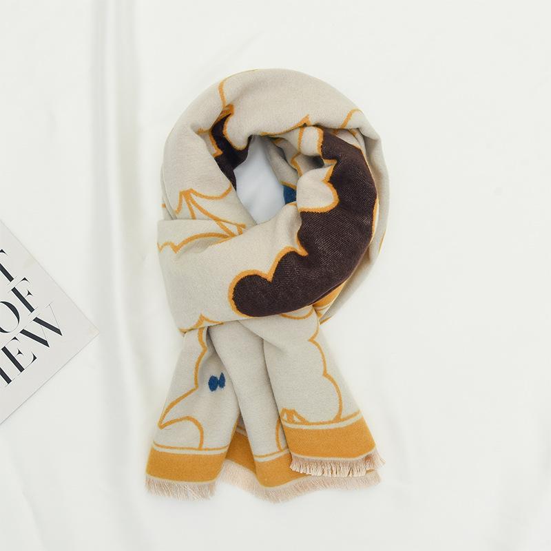 Cute Cartoon Children's Scarf for Boys and Girls in Autumn and Winter Baby Cotton Scarf To Keep Warm and Windproof and Versatile Scarf