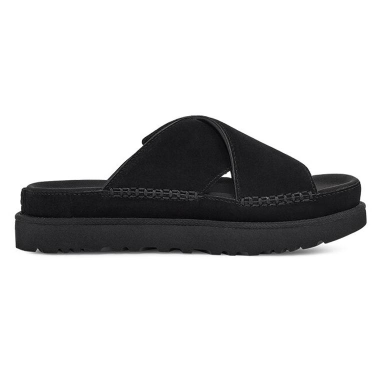 New UGG Goldenstar Cross Slide Black Women's 1137910-BLK