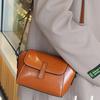 Women's Genuine Leather Retro Crossbody Bag - Fashionable, Versatile, Single Shoulder Small Cowhide Bag for Commuting.