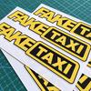 4pc Fake Taxi Sticker Vinyl Decal Car Window Drift Funny Tuning