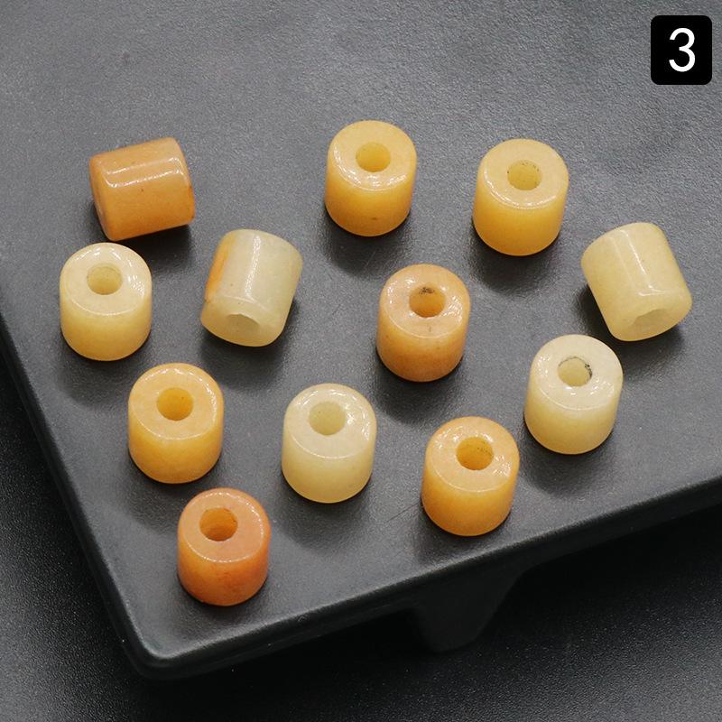 Large Hole Natural Crystal Agate Cylinder Beads 9x9mm, 3mm Hole, DIY Jewelry Accessories.