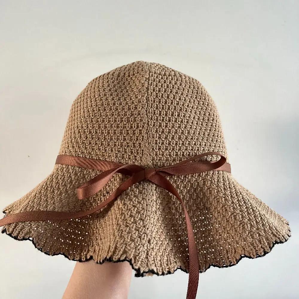 Foldable Bucket Hat Big Visors Breathable Beach Cap Sun Hat Women Girls