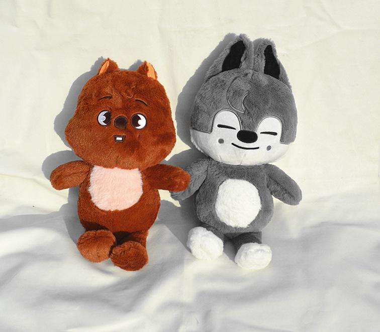 *45-50cm Plush Keychain Toy Wolfchan Keychain Kawaii Cartoon Stuffed Animal Plushie Doll Large Sleeping Pillow Gift
