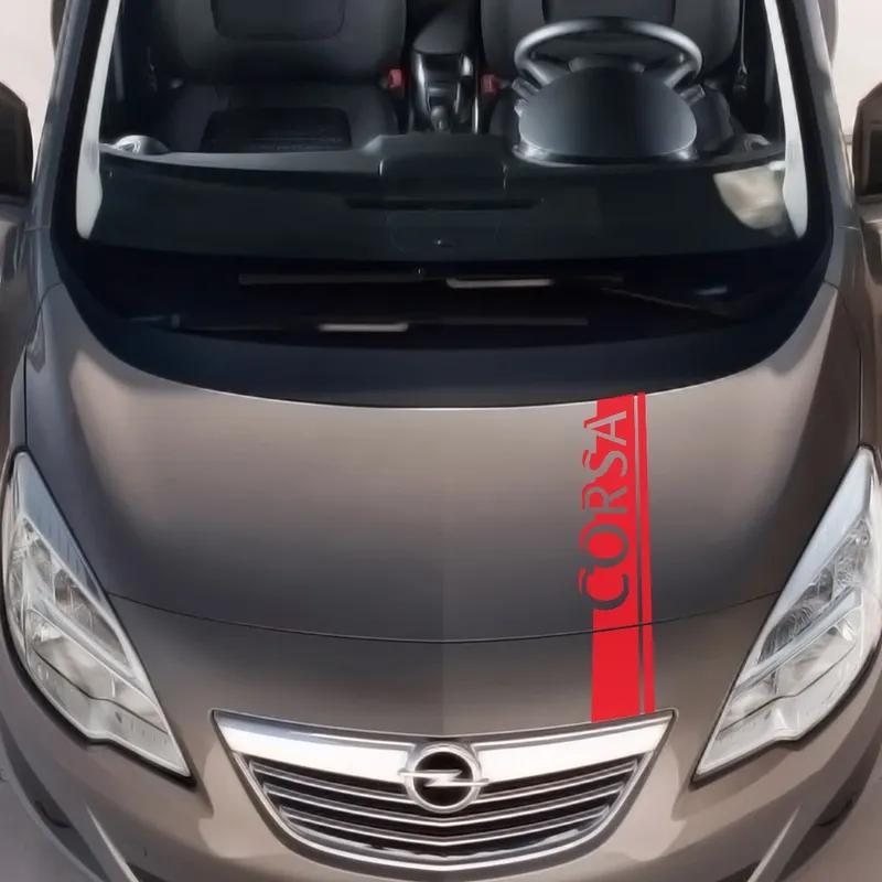 Auto Engine Bonnet Trim Decal For Opel OPC Astra J H G K ignia Corsa D B E Mokka Vectra B Car Hood Cover Stickers Accessories