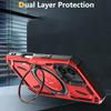 For iPhone 16 Magnetic Case TPU+PC Kickstand Phone Cover