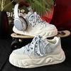 Klobige Sneaker Herren Designer Aufgelöste Sohle Board Schuhe Mode Lässig Leder Stoff Höhe Erhöht Flache Plateau Sportschuhe
