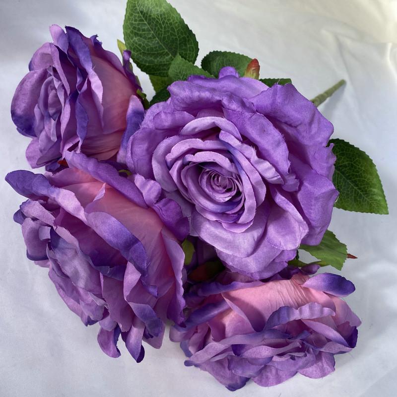 Silk Rose Artificial Flowers Bouquet Wedding Decor Home Photography Floral Prop