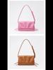 Korean Style Cloud Pleated Genuine Leather Shoulder Bag - Trendy All-Match Drawstring Messenger for Women