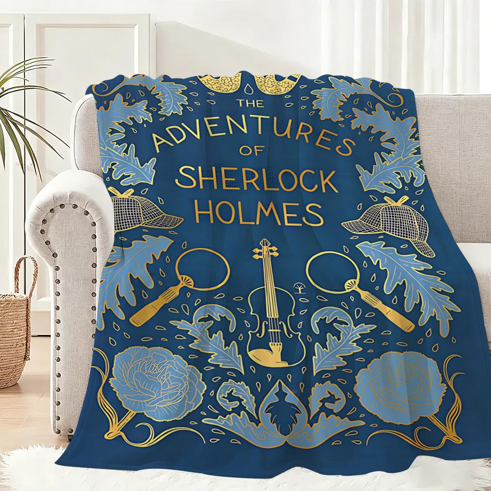 Classic TV S-Sherlock Holmes Throw Lightweight 240g Flannel Blanket Soft Skin-friendly for Summer Cooling 75x90cm