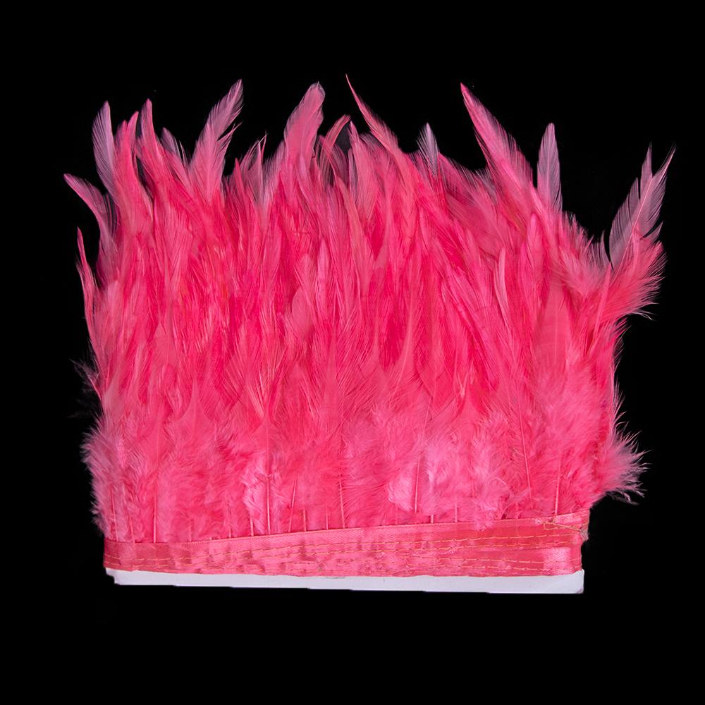 Feather1Meter Saddle Pheasant Feathers Fringe Trim for Crafts Dress Decoration Free Natural Rooster Feather Multicolor Chicken Plumes