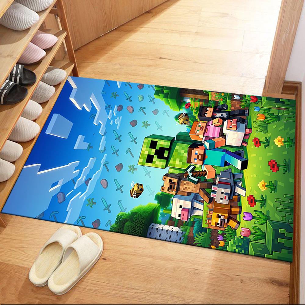 Minecraft 126 Carpet Design for Kitchen Outdoor Game Room Living Rooms Antislip Carpet Office home decor Perfect Gift for Women/Men