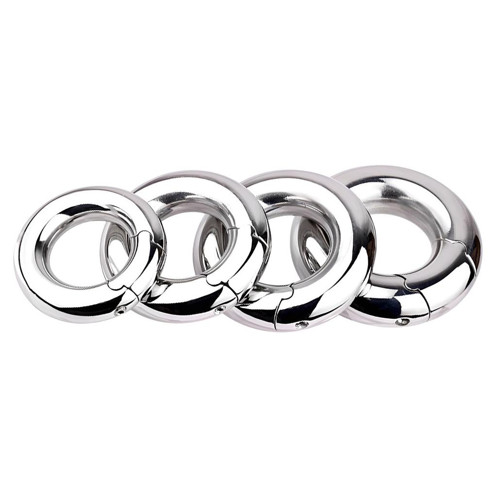 4 Sizes of 304 Stainless Steel Strength Training Rings for Men's Multi-Functional Metal Endurance Weight-Bearing Rings