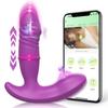 Bluetooth APP tõukejõuline vibraator naistele Teleskoop Pats G Spot kliitori stimulaator kaugjuhtimispuldiga masturbatsioon seksmänguasjad