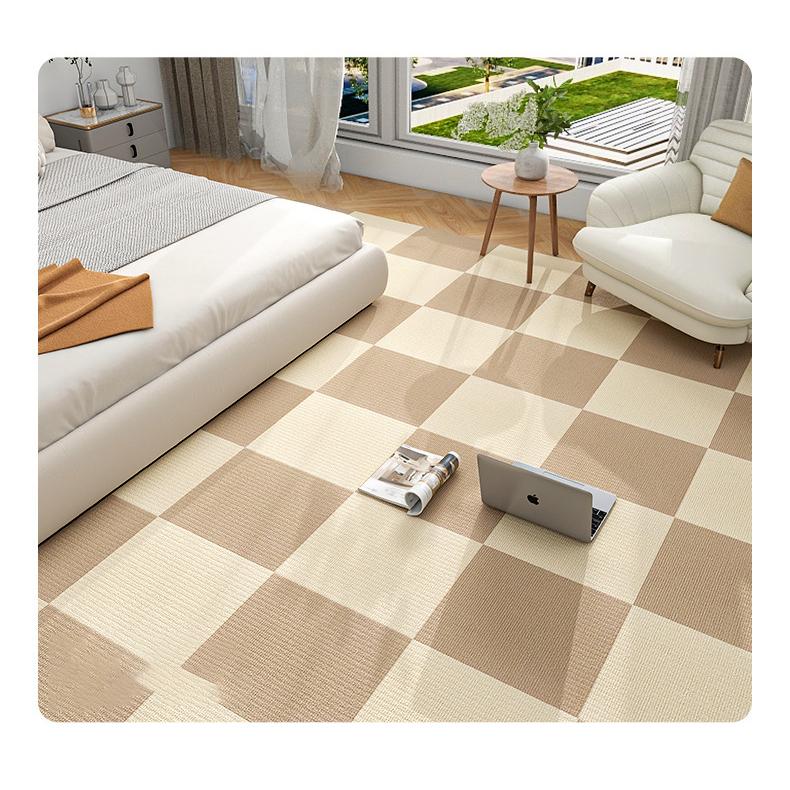 Office Living Room Bedroom Self-adhesive Splicing Carpet Crawling Mat Square Non-slip Floor Mat Hoom Decoration