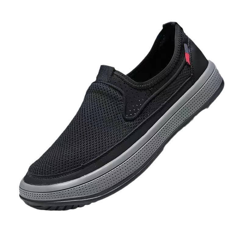Summer Mesh Shoes Cloth Shoes New Breathable Shoes Casual Versatile Lazy One Pedal Casual Driving Men's Shoes