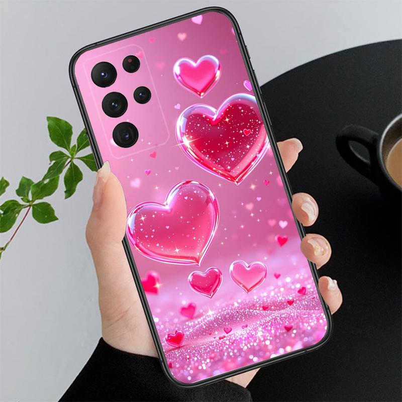 Handyhülle für Samsung A55 A16 A56 A36 A35 A15 A53 A54 A33 A34 A25 A05S A52 A52S A14 A26 A71 Liebe Rosa Herz