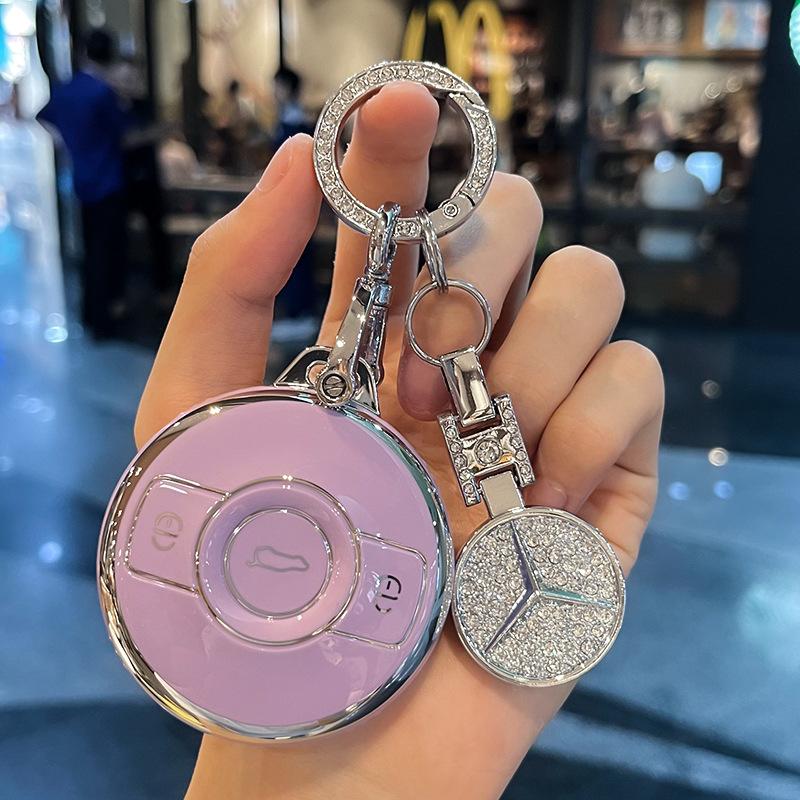 AABGZ1 New TPU Car Key Case Cover Shell Bag for Mercedes Benz Smart Fortwo 1 BRABUS 1 Benz SMART 2022 2023 Auto Keychain Accessories