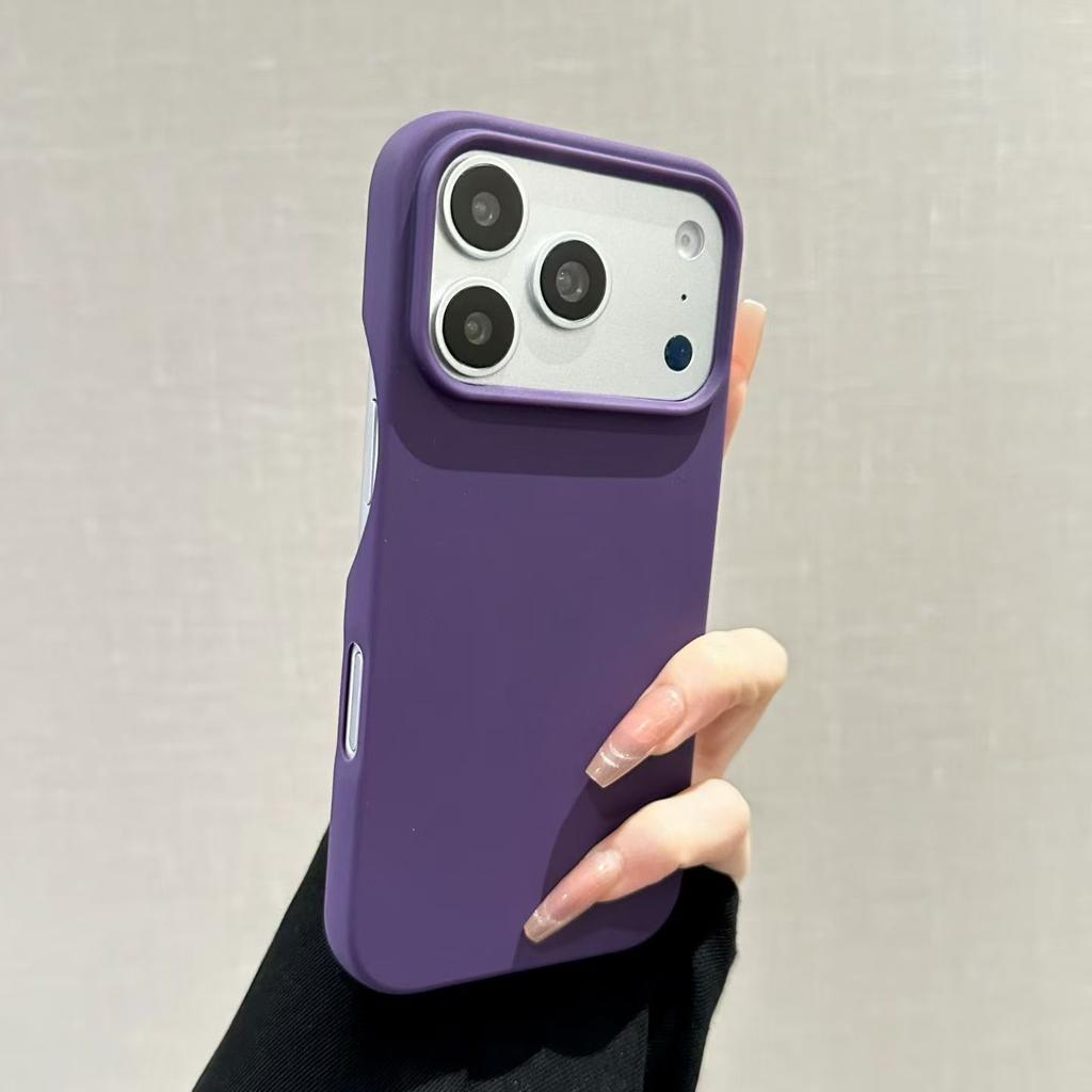 Solid color skin matte is suitable for Apple 17pro mobile phone case iphone16pro ultra-thin 15pro half pack 14pro.
