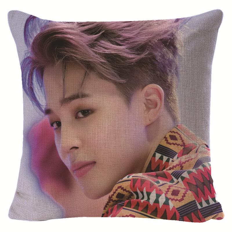 BTS Presente para Fã Capa de Almofada Decorativa para Sofá