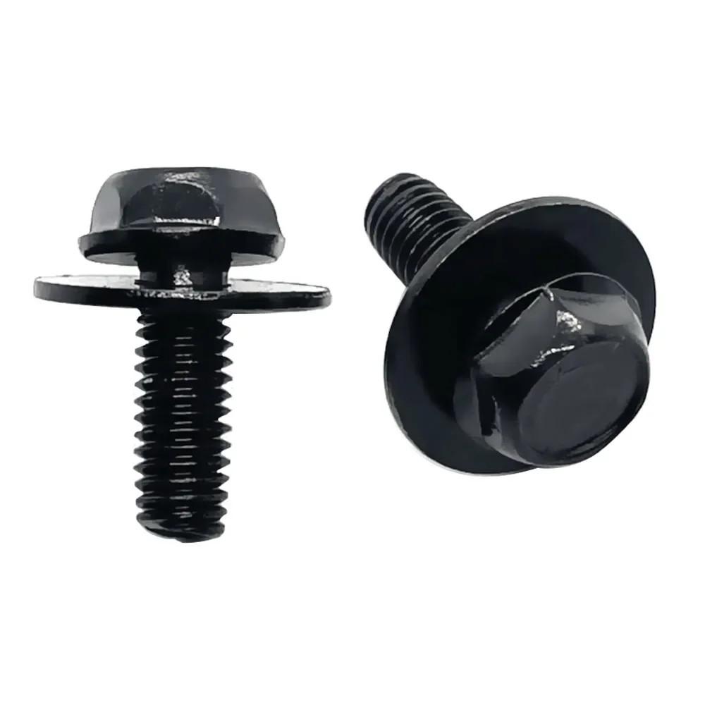 10Pcs Car Body Bolts U-nut Clips M6 Screws Engine Cover Undertray Splash Shield Guard Bumper Fender Liner Retainer Fastener Rivet Car Accessories