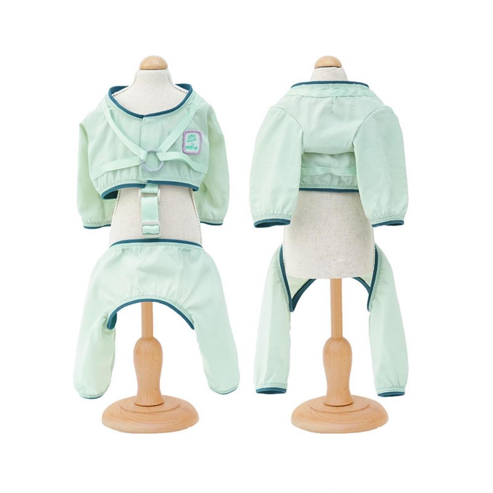 

Dust-proof Dog Four Legged Pants Nylon Puppy Leg Protection Jumpsuit Dog Leggings Rainy Snowy Green - XXL