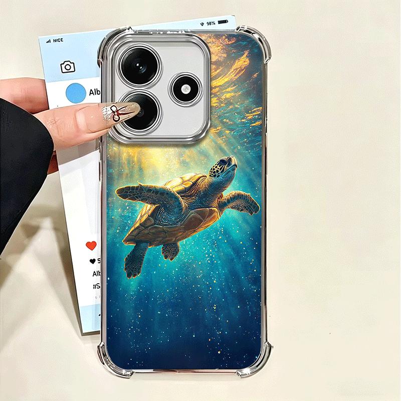 Summer Sea Turtle Cute Soft Phone Case For Xiaomi Poco X7 X8 Pro Max X6 X5 X3 F8 Ultra F7 M8 M7 M5S Redmi 15C 15A 15 14C 13C 12C