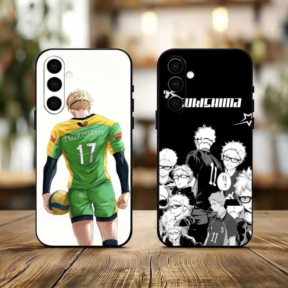 T-Tsukishima K-Kei Phone Case For Samsung Galaxy A73,A72,A71,A70,A53,A52,A51,Others Soft Black Cover