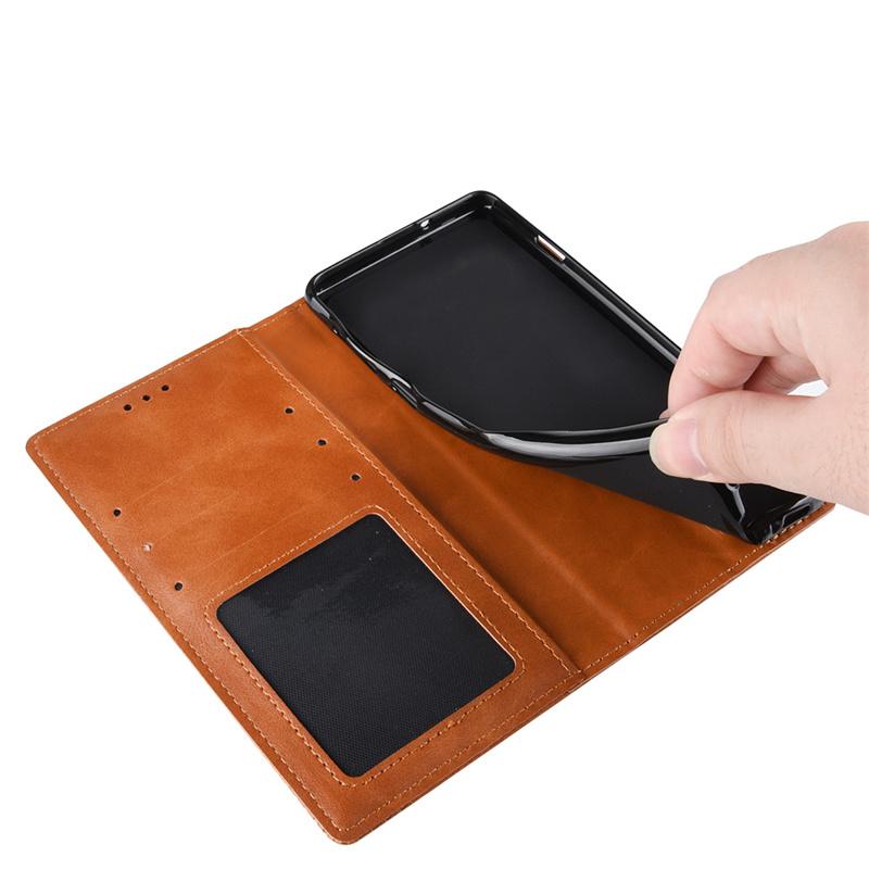 For Samsung Galaxy M35 5G leather retro self-attaching phone case Of For SM-M356B/DS case flip magnetic wallet cover