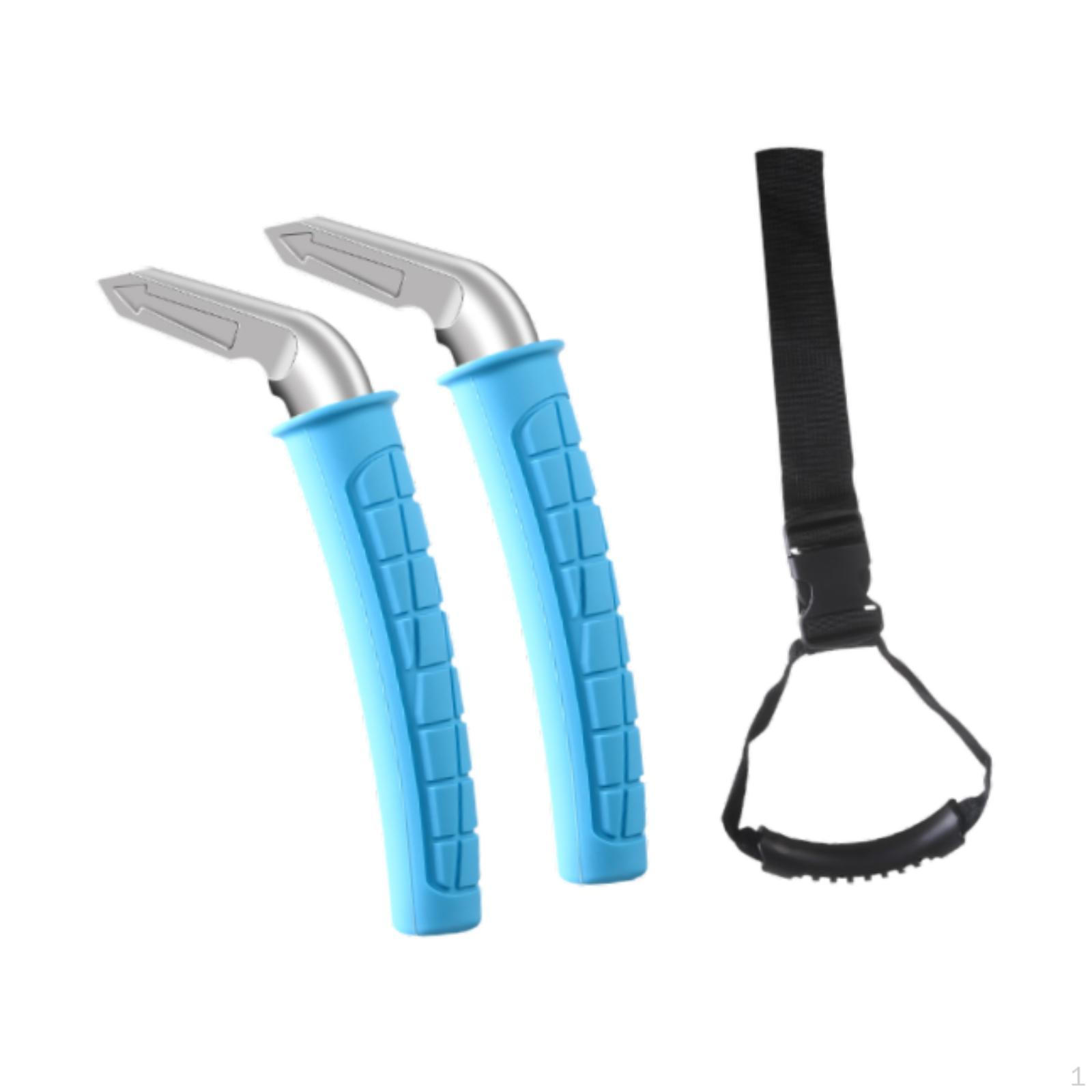 

Ручка двери автомобиля для пожилых людей, подлокотник, эргономичный портативный поручень для автомобиля 2x Blue with Strap