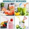 100pcs/set Drinking Straws Colorful & Black Rietjes Party Straws Drinking Kitchen Wedding Suppl K6S3