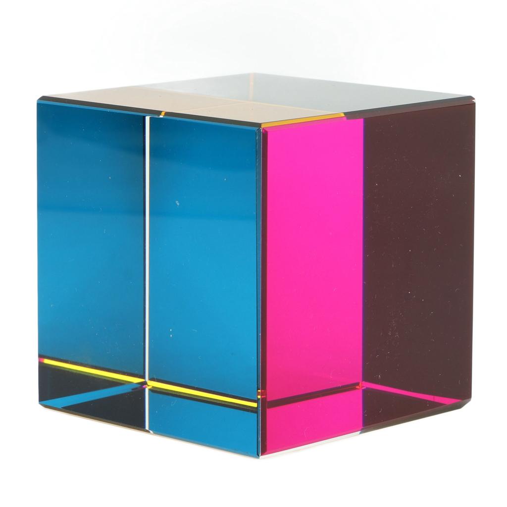 Color Cube Optical 6 Sides Cube Optical Cube Prism for Tabletop Ornaments Educational Toys Physics Toys 50mm