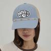 Detachable Bead String Mesh Ball Cap Sky Blue