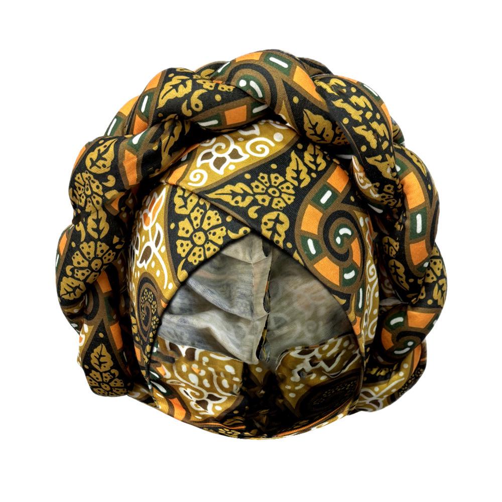 Ethnic Style Headscarf Hat with Big Braids – Popular European/American Head Wrap